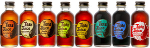 8 of Tree Juice Maple Syrups 2oz bottle varieties.