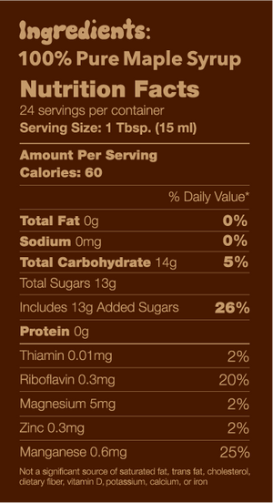 Pure Maple Syrup Nutritional Facts