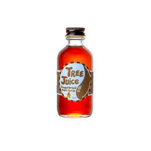 2oz bottle of Tree Juice Gingerbread maple syrup