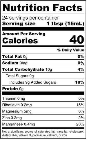 Strawberry Maple Syrup Nutritional Facts