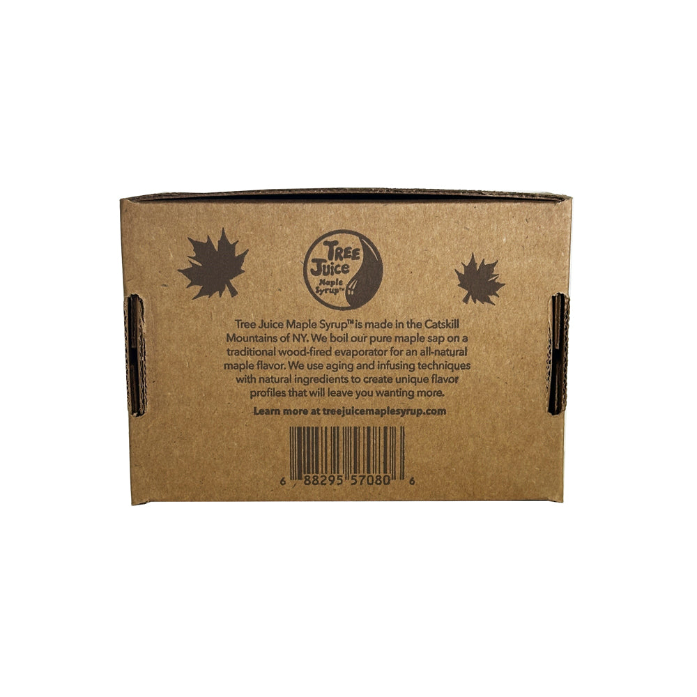 Holiday Edition Mini 3 Pack, Pure, Candy Cane, Gingerbread maple syrups (Bac of box image)