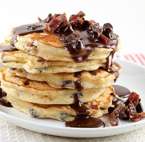 Tree Juice Chocolate maple syrup on chocolate chip pancakes