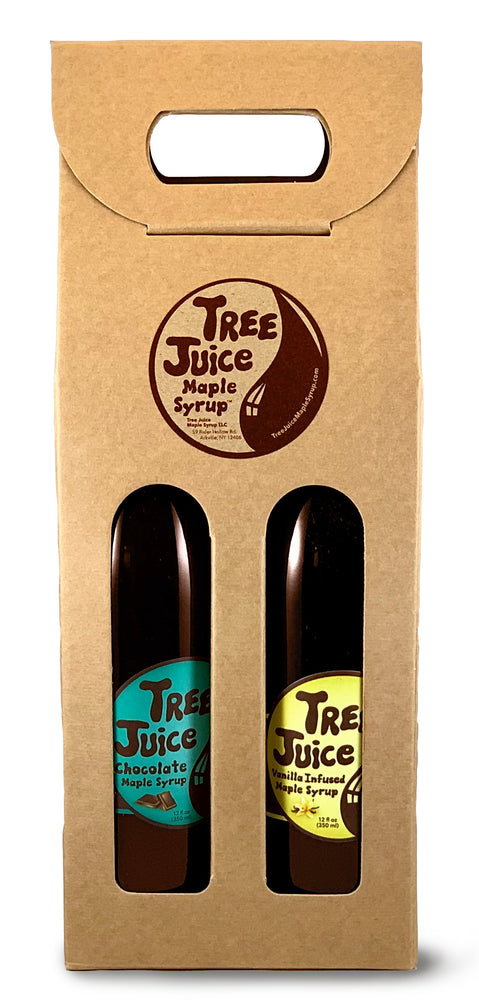 Tree Juice Maple Syrup - Variety 3 Pack (Chocolate and Vanilla Maple Syrup)