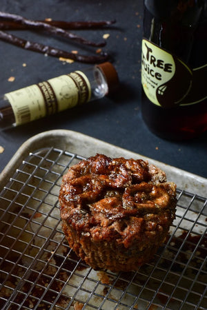 Baked goods with Tree Juice Vanilla infused maple syrup