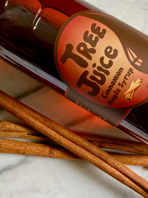 Tree Juice Cinnamon Maple Syrup with Cinnamon sticks