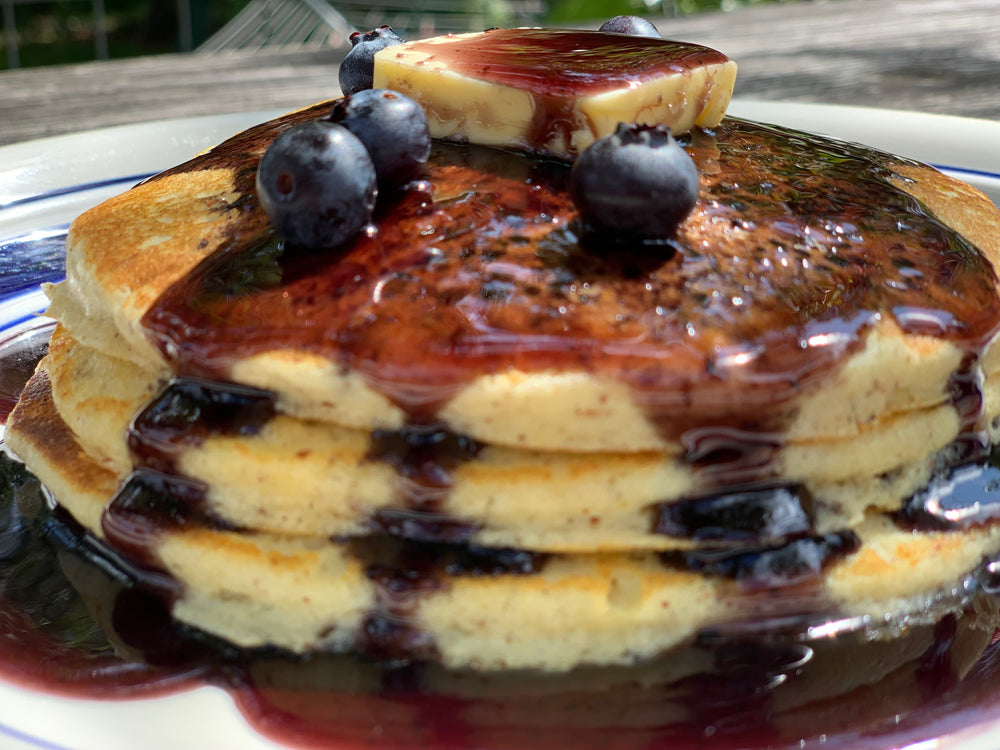 Tree Juice Blueberry Maple Syrup on pancakes