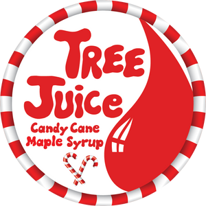 Tree Juice Candy Cane Maple Syrup logo